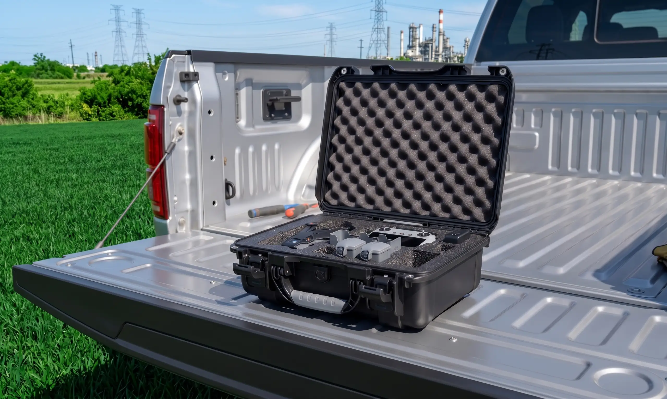 DJI Mavic 4 Pro packed in its hard case, ready for a job
