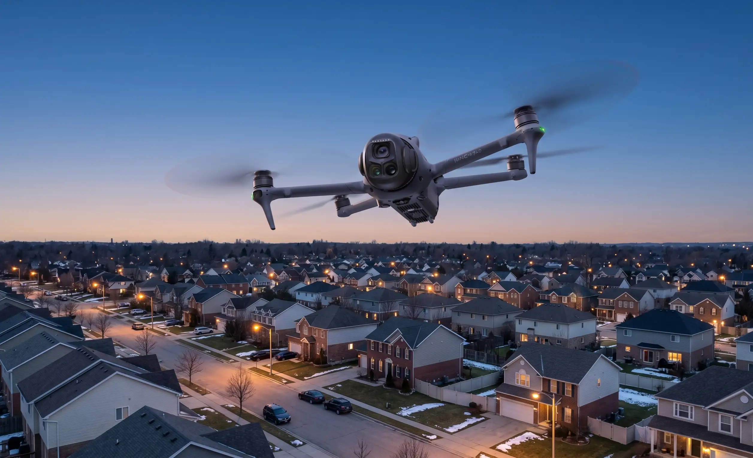 Aerial drone inspection of a commercial roof